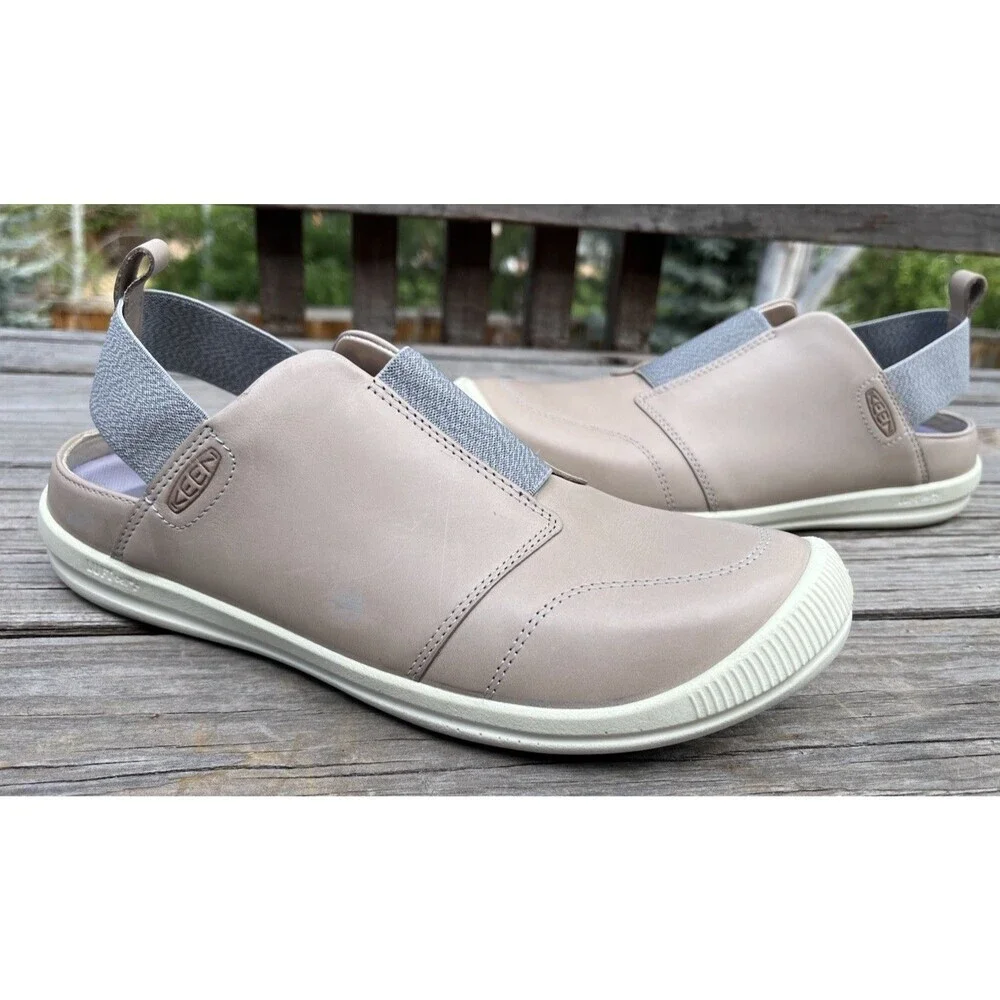 KEEN Lorelai II Women's 9.5 Leather Slingback Slip-On Shoes Vapor/Steel Grey